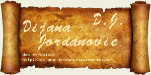 Dijana Jordanović vizit kartica